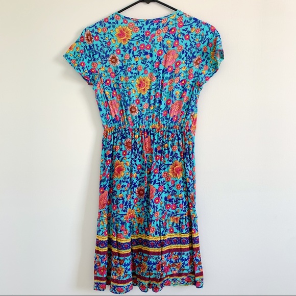 Bright & Colorful Wrap Dress - Picture 5 of 6